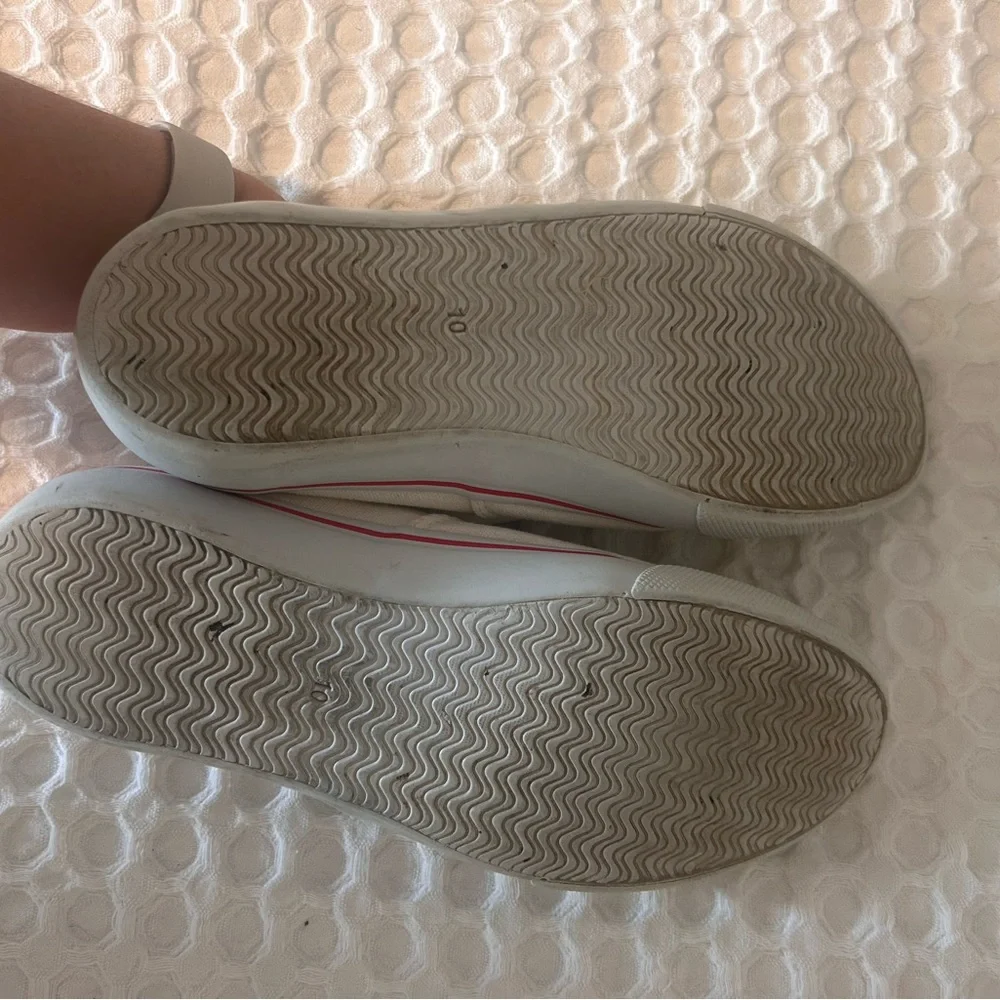 Classic White Canvas Tory Burch Womens Sneakers Size 10 Shoes